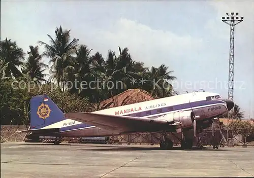 Flugzeuge Zivil Mandala Airlines Douglas DC 3 PK VDM cn 9551 Kat. Flug