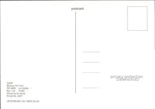 Flugzeuge Zivil VASP Boeing 737 2A1 PP SME cn20096 Kat. Flug