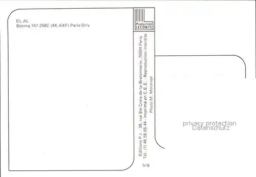 Flugzeuge Zivil EL AL Boeing 747 258C 4X AXF Kat. Flug