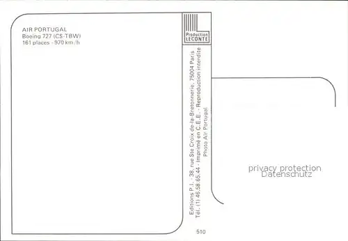 Flugzeuge Zivil Air Portugal Boeing 727 CS TBW  Kat. Flug