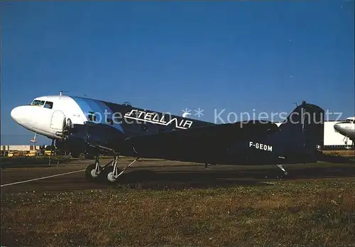 Flugzeuge Zivil Stellair DC 3 F GEOM Nantes  Kat. Flug