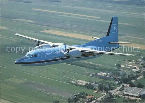 Flugzeuge Zivil Fokker 50 Maersk Air OY MMG  Kat. Flug