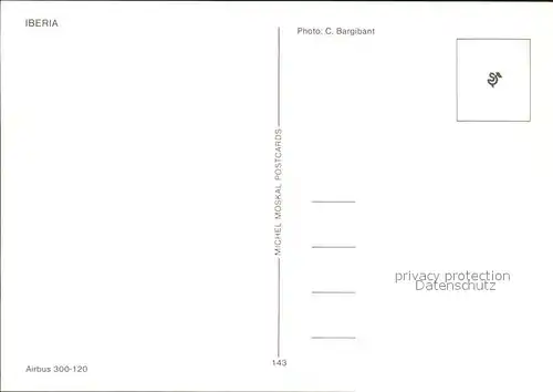 Flugzeuge Zivil Iberia Airbus 300 120 EC DNQ  Kat. Flug