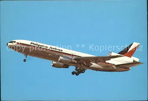 Flugzeuge Zivil Philippine Airlines McDonnell Douglas DC 10 30 PH DT1 c n 46933 Kat. Flug