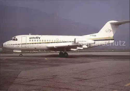 Flugzeuge Zivil Unifly Fokker F28 Fellowship 1000 1 TIDB cn 11006 Kat. Flug