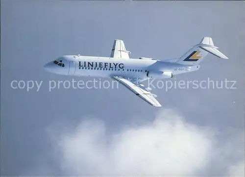 Flugzeuge Zivil Linjeflyg Fokker F28 4000 SE DGS  Kat. Flug