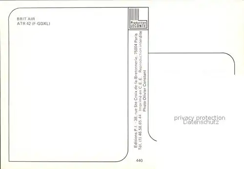 Flugzeuge Zivil Brit Air ATR 42 F GDXL  Kat. Flug