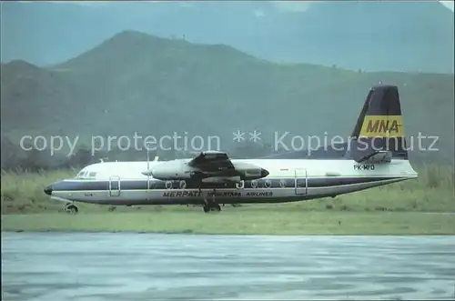 Flugzeuge Zivil M.N.A Merpati F 27 600 PK MFO c n 10435 Kat. Flug