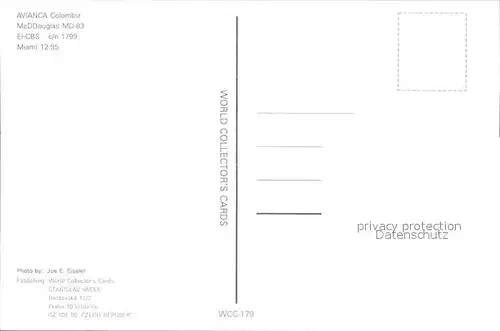 Flugzeuge Zivil AVIANCA Colombia McDDouglas MD 83 El CBS c n 1799 Kat. Flug