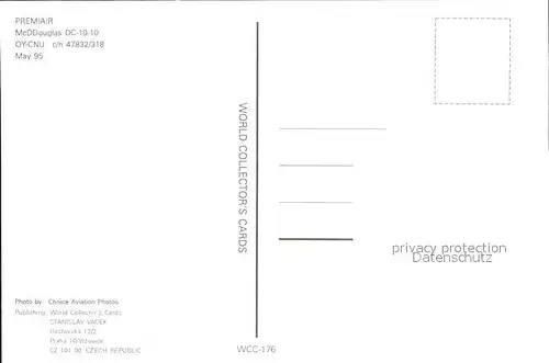 Flugzeuge Zivil PREMIAIR McDDouglas CD 10 10 OY CNU c n 47832 318  Kat. Flug