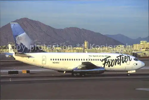 Flugzeuge Zivil FRONTIER (Mountain Goati) Boeing 737 201 N214AU c n 20214 172 Kat. Flug