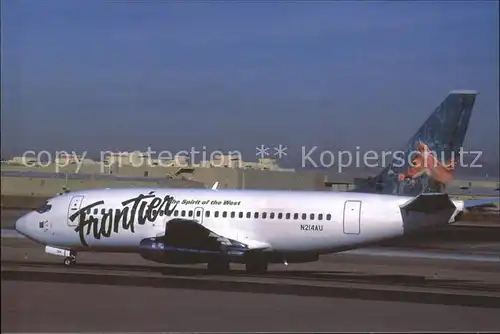 Flugzeuge Zivil FRONTIER (Fawn) Boeing 737 201 N214AU c n 20214 172 Kat. Flug