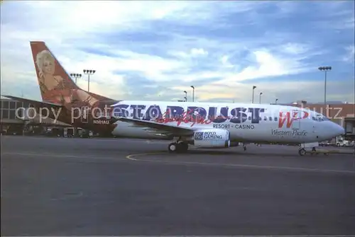 Flugzeuge Zivil WESTERN PACIFIC (Stardust Casino Las Vegas colour) Boeing 737 3B7 N301AU c n 23229 Kat. Flug