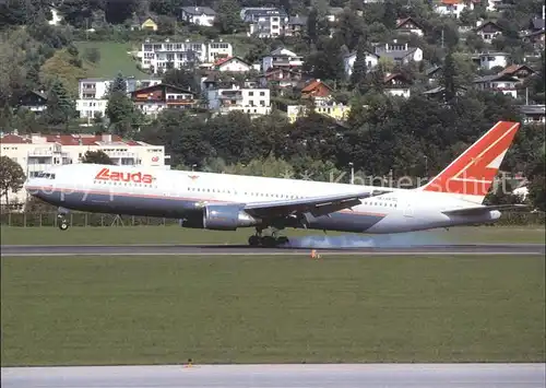 Flugzeuge Zivil LAUDA Boeing 767 3Z9 (ER) OE LAW (cn 26417) Kat. Flug