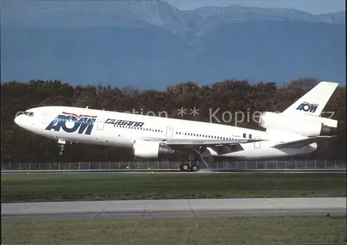 Flugzeuge Zivil Cubana AOM MCD Douglas DC 10 30 F GHOI (cn 46870) Kat. Flug