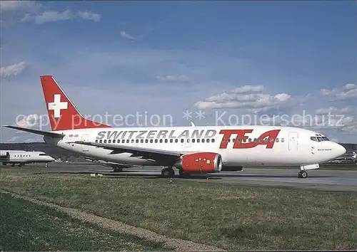 Flugzeuge Zivil TEA Switzerland Boeing 737 3M8 HB IIB c n 24024 1689 Kat. Flug