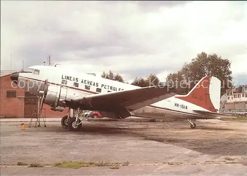 Flugzeuge Zivil LAP Lineas Aereas Petroleras SA McDDouglas DC 3A HK 1514 c n 11741 Kat. Flug