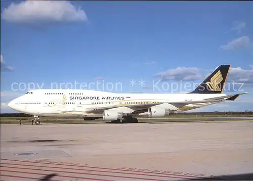 Flugzeuge Zivil Singapore Airlines (50th.Anniversary 1947 1997) Boeing B 747 412 9V SMZ Kat. Flug