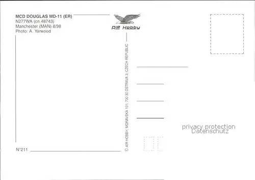 Flugzeuge Zivil Monarch MDC Douglas MD 11 (ER) N277WA (cn 48743) Kat. Flug