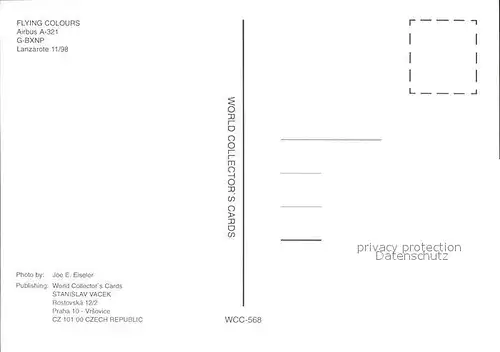 Flugzeuge Zivil Flying Colours A 321 G BXNP  Kat. Flug