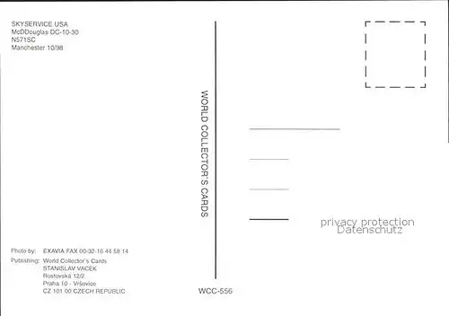 Flugzeuge Zivil Skyservice USA McDDouglas DC 10 30 N571SC Kat. Flug