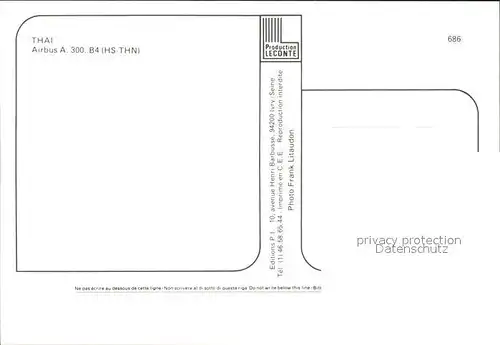 Flugzeuge Zivil Thai A300 B4 (HS THN) Kat. Flug
