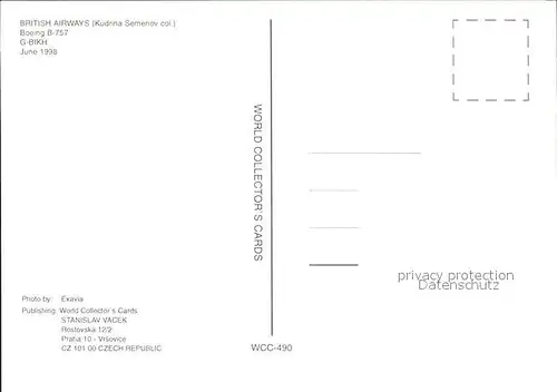 Flugzeuge Zivil British Airways (Kudrina Semenov col.) Boeing B 757 G BIKH Kat. Flug