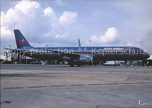 Flugzeuge Zivil British Midland Airways A 321 G MIDA c n unknown  Kat. Flug