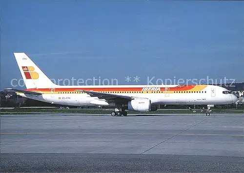 Flugzeuge Zivil Iberia Boeing B 757 236 EC FFK c n 24122 187 Kat. Flug