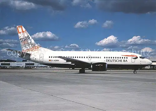 Flugzeuge Zivil Deutsche BA (Calligraphy col.) Boeing B 737 36Q D ADBN c n 29058 Kat. Flug