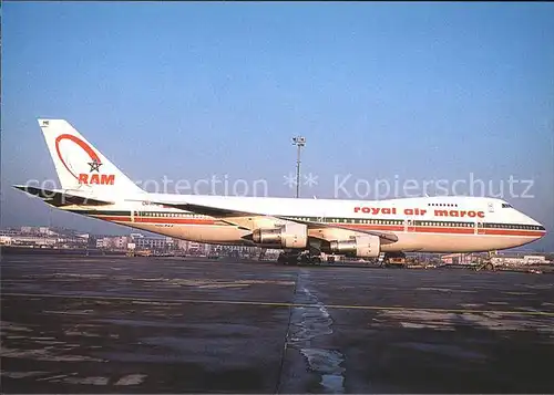 Flugzeuge Zivil Royal Air Maroc Boeing B 747 2B6B (CD) CN RME c n 21615 338 Kat. Flug