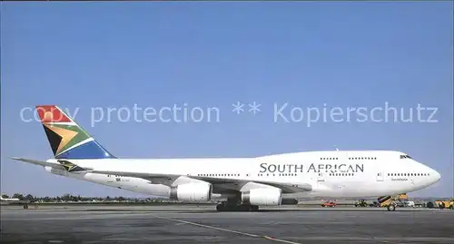 Flugzeuge Zivil South African Boeing B 747 400 ZS SAY Kat. Flug