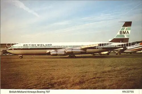 Flugzeuge Zivil British Midland Airways Boeing 707 B BFLO Kat. Flug