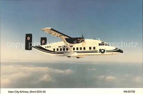 Flugzeuge Zivil Inter City Airlines Short SD3 30 G BITV Kat. Flug