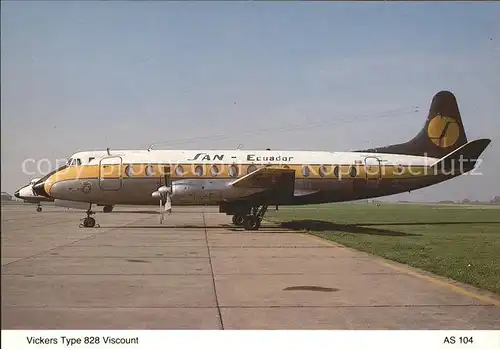 Flugzeuge Zivil SAN Ecuador Vickers Type 828 Viscount HC ATV Kat. Flug