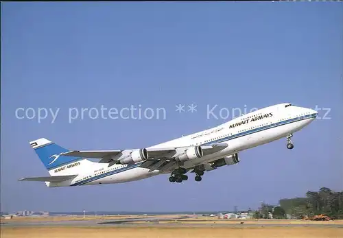 Flugzeuge Zivil Kuwait Airways Boeing 747 269B 9K ADB c n 21542 335 Kat. Flug