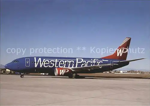 Flugzeuge Zivil Western Pacific Airlines Boeing B 737 3K9 N945WP c n 24212 1633 Kat. Flug