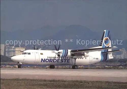 Flugzeuge Zivil Nordeste Fokker 50 PT MNB c n 20302 Kat. Flug