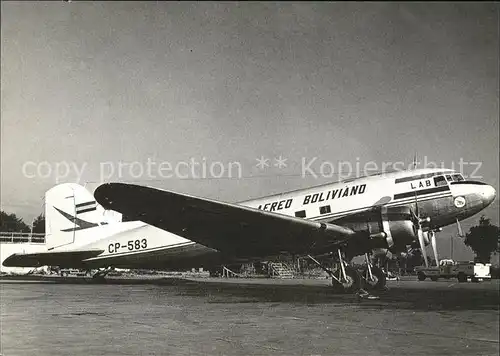 Flugzeuge Zivil Lloyd Aereo Boliviano DC 3 CP 583 (c n 9668)  Kat. Flug