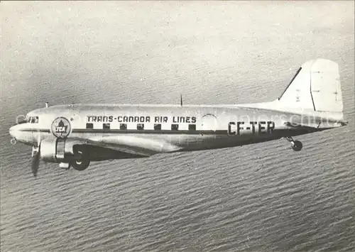 Flugzeuge Zivil Trans Canada Airlines DC 3 CF TER (c n 12253) Kat. Flug