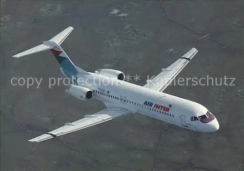 Flugzeuge Zivil Air Inter Fokker 100 c n 11487 PH EZY Kat. Flug