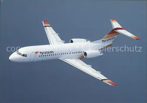 Flugzeuge Zivil Tyrolean Airways Fokker 70 OE LFG c n 11549 Kat. Flug