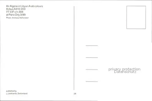 Flugzeuge Zivil Air Algerie A310 203 7T VJF c n306 Kat. Flug