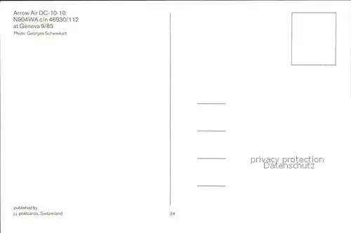 Flugzeuge Zivil Arrow Air DC 10 10 N904WA c n 46930 112 Kat. Flug