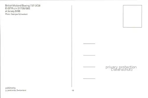 Flugzeuge Zivil British Midland Boeing 737 2Q8 El BTR c n 21735 582 Kat. Flug