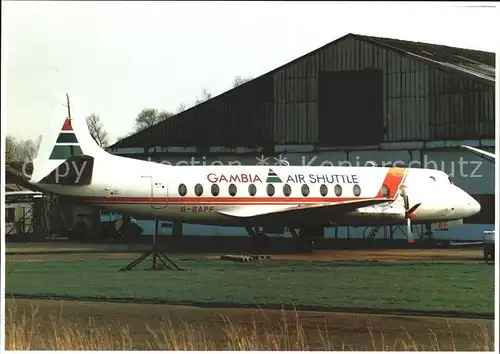 Flugzeuge Zivil Gambia Air Shuttle Vickers Viscount 814 c n 338 Kat. Flug