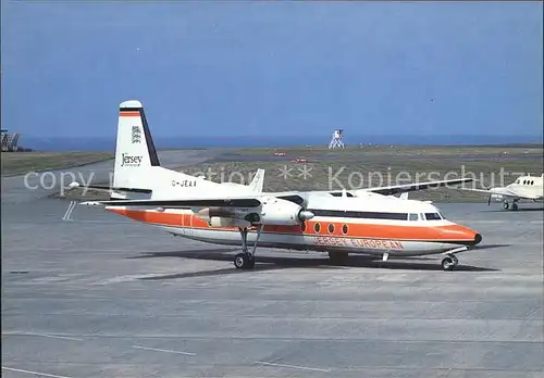 Flugzeuge Zivil Jersey European Fokker F 27 G JEAA Kat. Flug