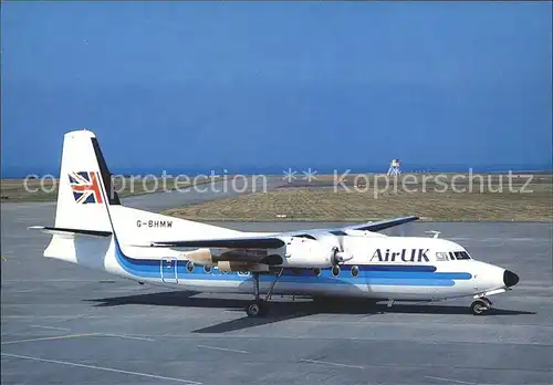 Flugzeuge Zivil Air UK Fokker F 27 G BHMW Kat. Flug