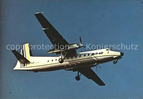 Flugzeuge Zivil Brit Air Fokker F 27 500  Kat. Flug