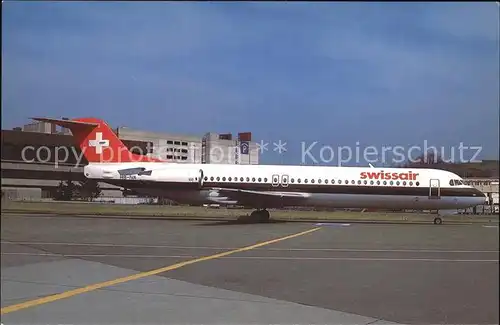 Swissair Fokker 100 F28 0100 HB IVA c n 11244 Kat. Flug